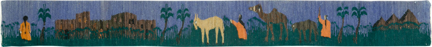 Vintage Turkish Pictorial Kilim, No.26457 - Gss