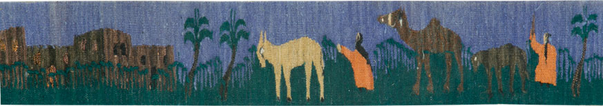 Vintage Turkish Pictorial Kilim, No.26457 - Gss