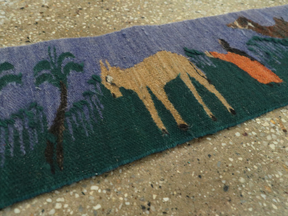 Vintage Turkish Pictorial Kilim, No.26457 - Gss