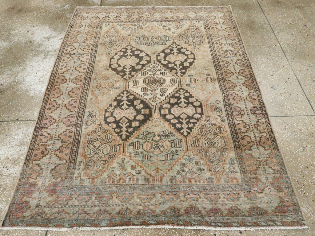 Antique Persian Afshar Accent Rug, No.26460 - Gss