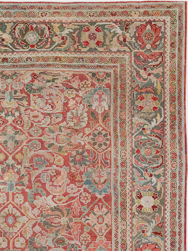 Antique Persian Mahal Room Size Carpet, No.26462 - Gss