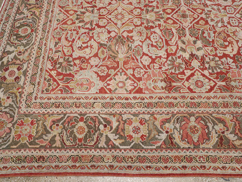 Antique Persian Mahal Room Size Carpet, No.26462 - Gss