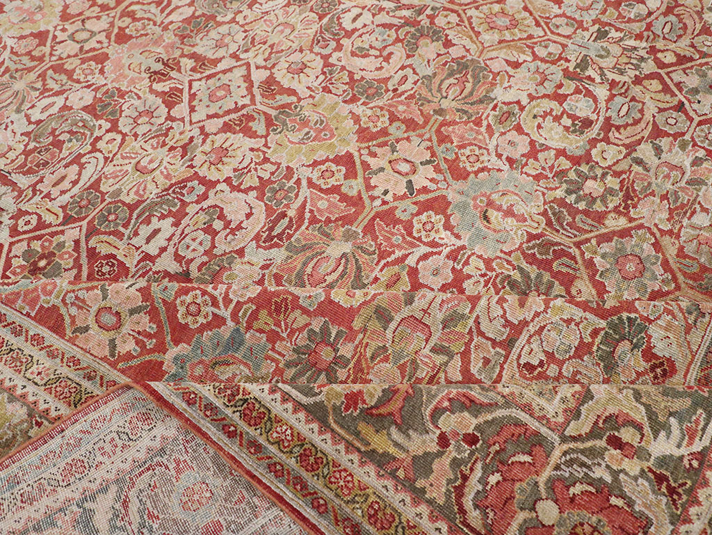 Antique Persian Mahal Room Size Carpet, No.26462 - Gss