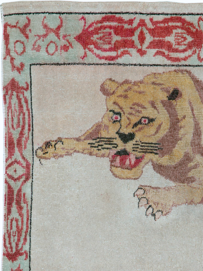 Vintage Pictorial Anatolian Rug, No.26479 - Gss