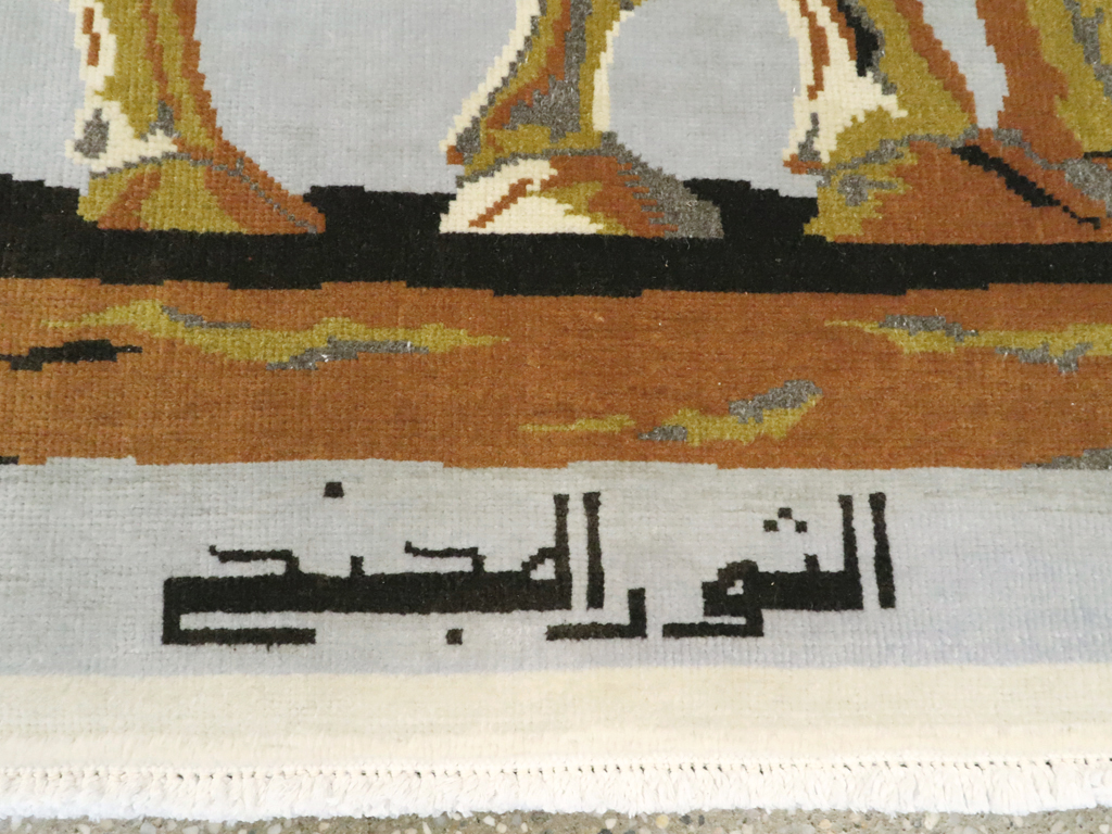 Vintage Egyptian Pictorial Tabriz Rug, No.26480 - Gss