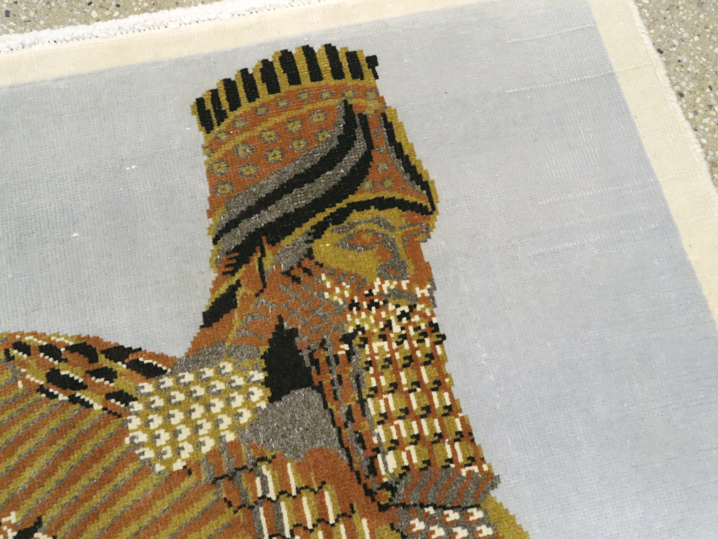 Vintage Egyptian Pictorial Tabriz Rug, No.26480 - Gss