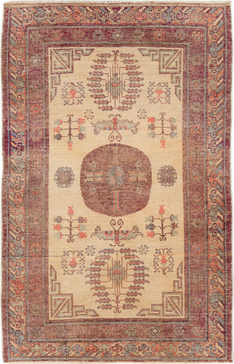 Antique East Turkestan Khotan Rug, No.26484 - Gss