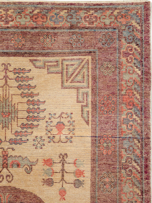 Antique East Turkestan Khotan Rug, No.26484 - Gss