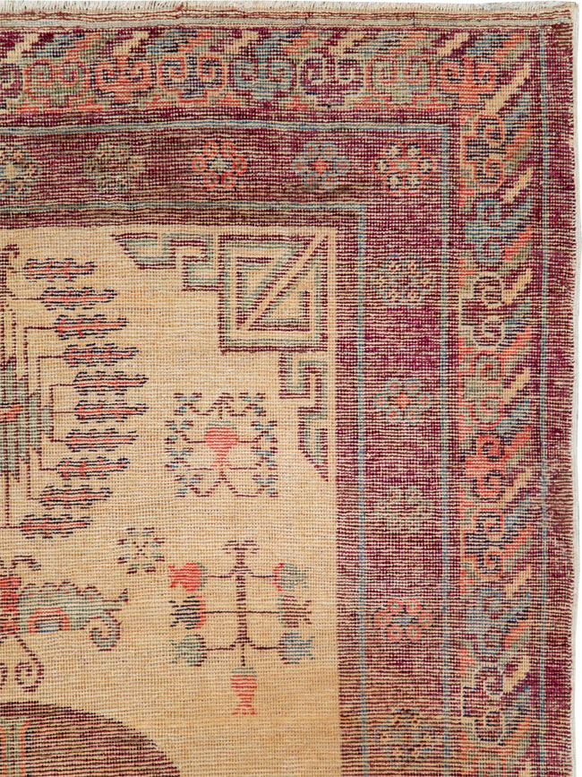 Antique East Turkestan Khotan Rug, No.26484 - Gss