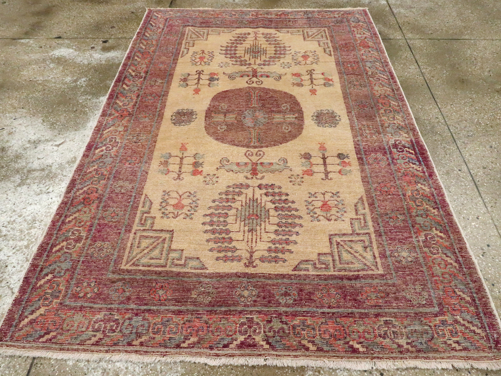 Antique East Turkestan Khotan Rug, No.26484 - Gss