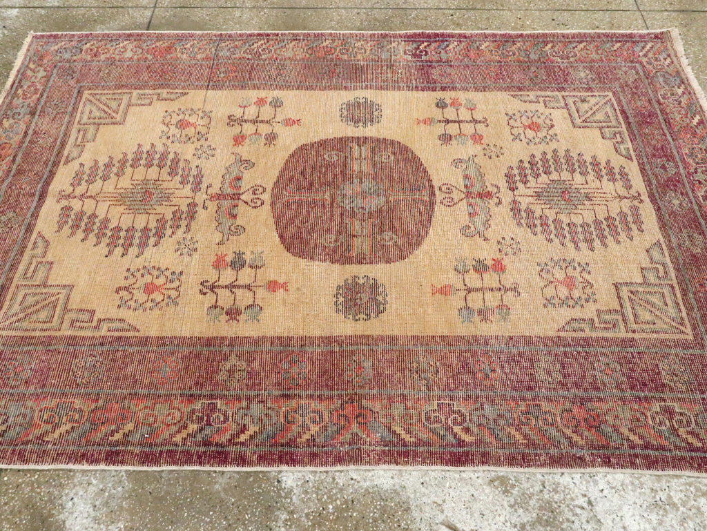 Antique East Turkestan Khotan Rug, No.26484 - Gss