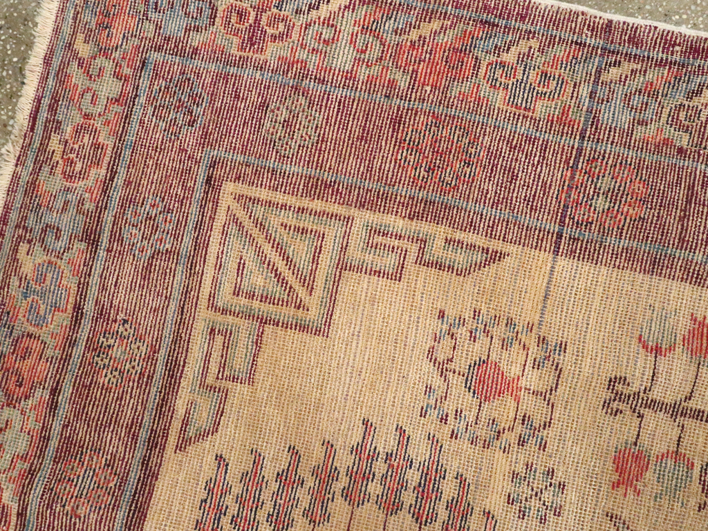 Antique East Turkestan Khotan Rug, No.26484 - Gss