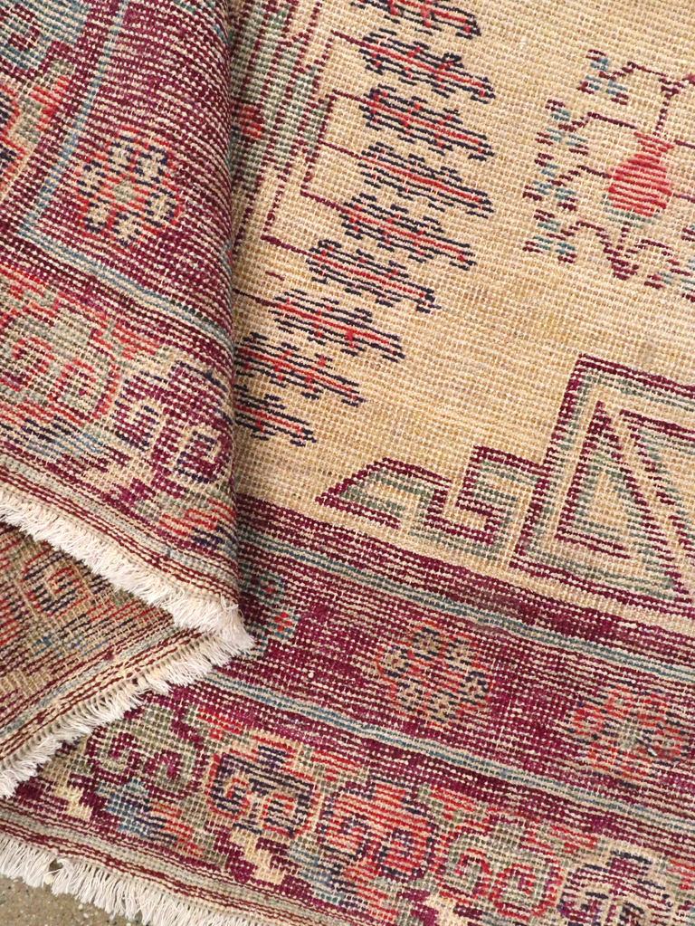 Antique East Turkestan Khotan Rug, No.26484 - Gss