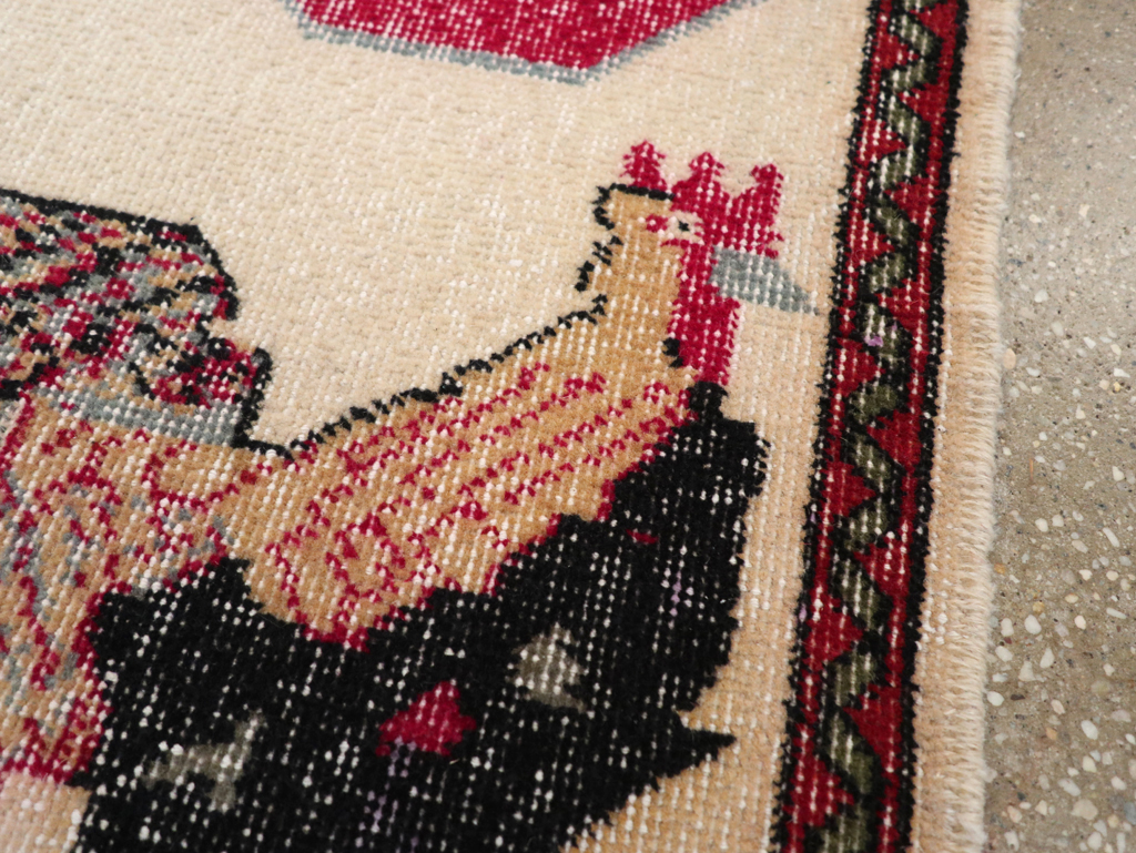 Vintage Pictorial Anatolian Rug, No.26489 - Gss