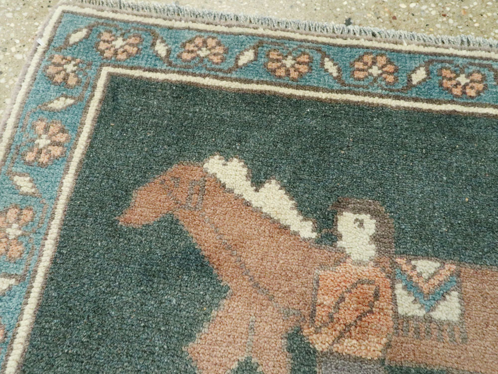 Vintage Turkish Anatolian Pictorial Rug, No.26497 - Gss