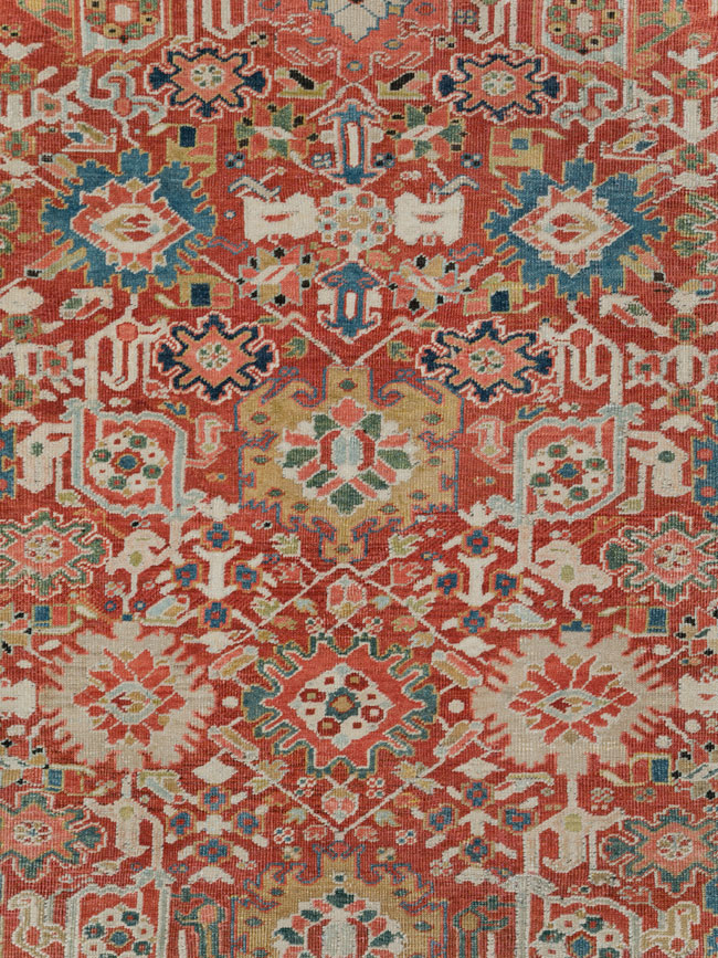 Antique Persian Heriz Room Size Carpet, No.26500 - Gss