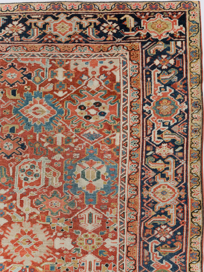 Antique Persian Heriz Room Size Carpet, No.26500 - Gss