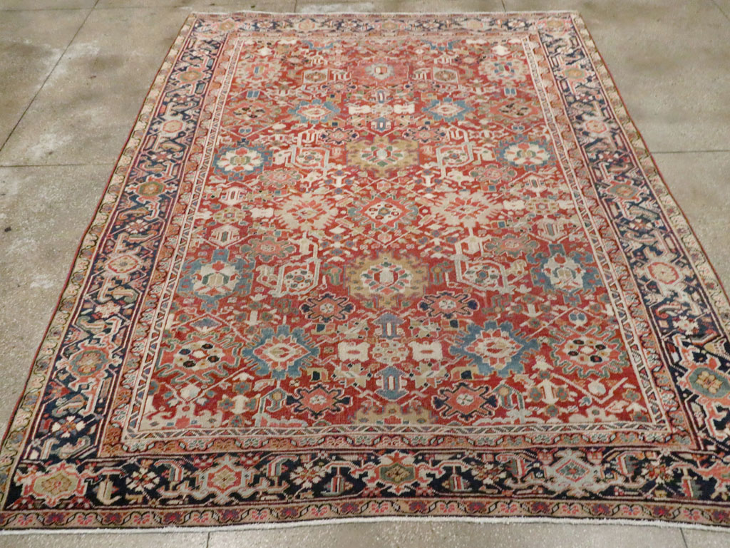 Antique Persian Heriz Room Size Carpet, No.26500 - Gss