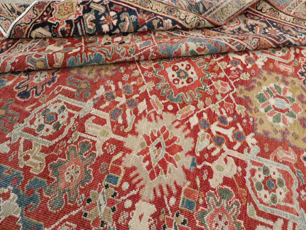 Antique Persian Heriz Room Size Carpet, No.26500 - Gss