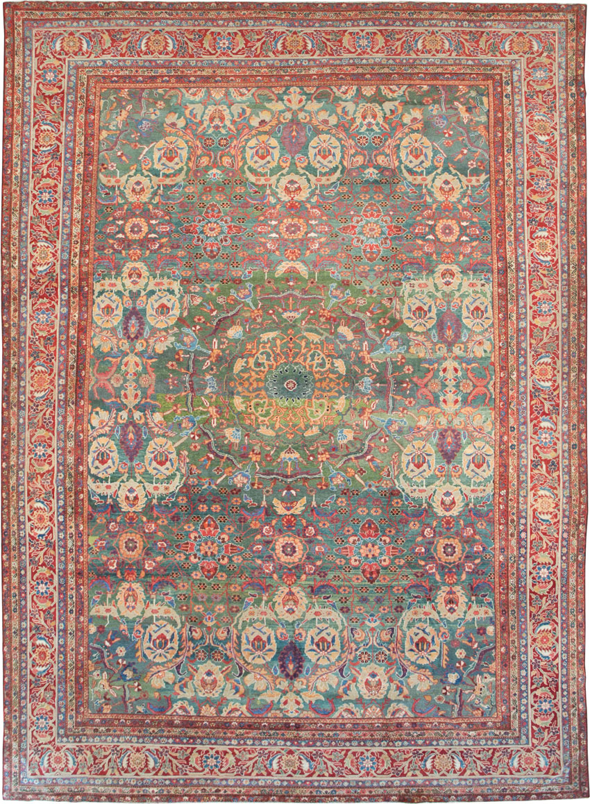Antique Persian Mahal Oversize Carpet, No.26505 - Gss