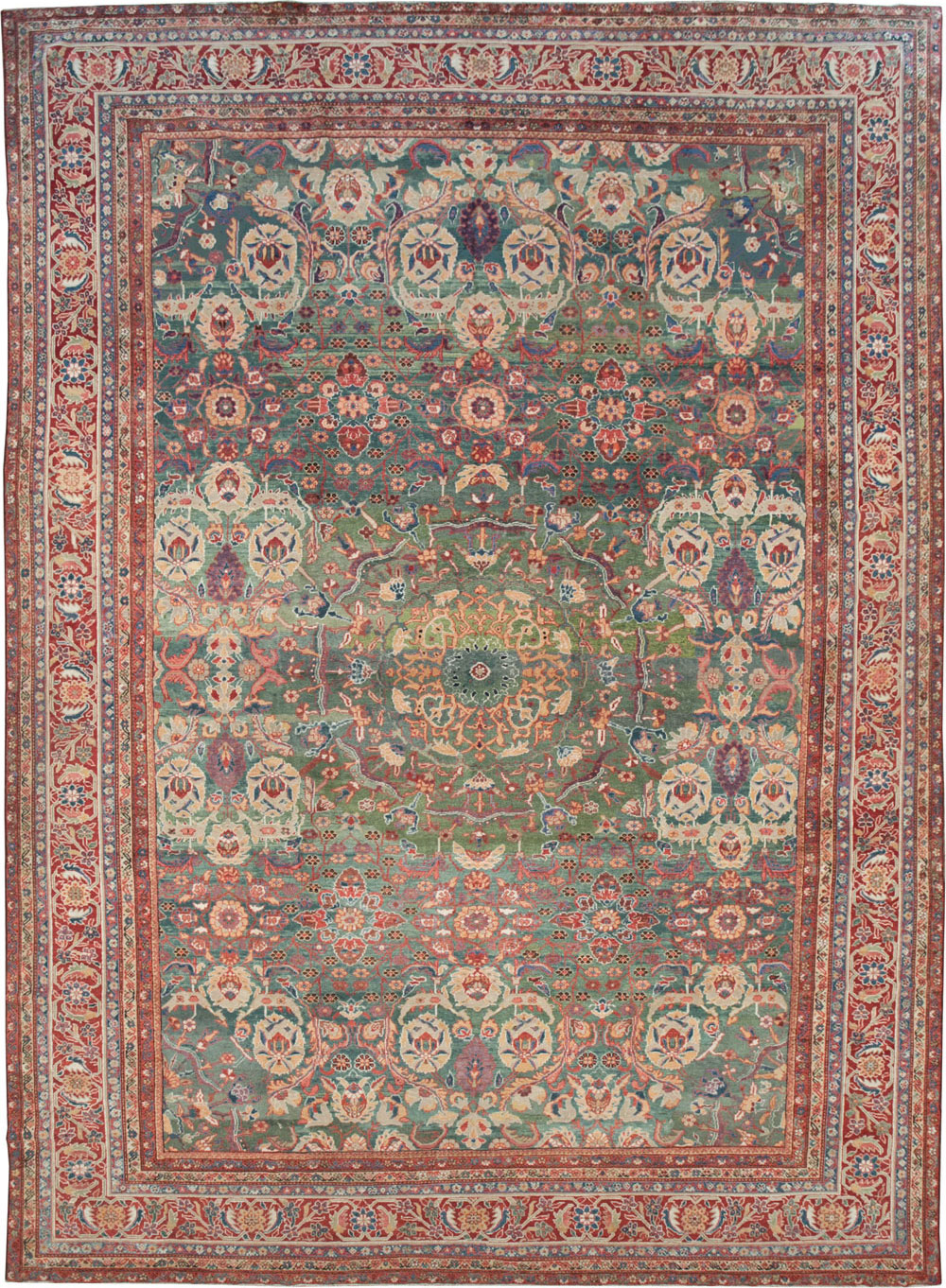 Antique Persian Mahal Oversize Carpet, No.26505 - Gss