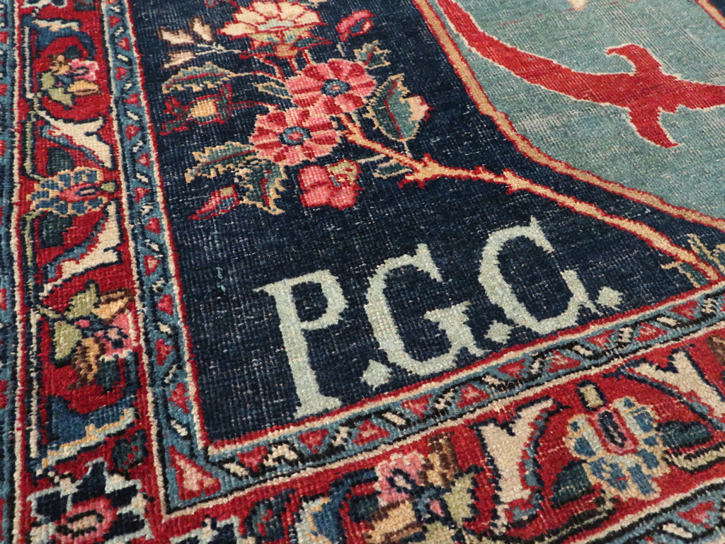 Antique Pictorial Tabriz Rug, No.26506 - Gss