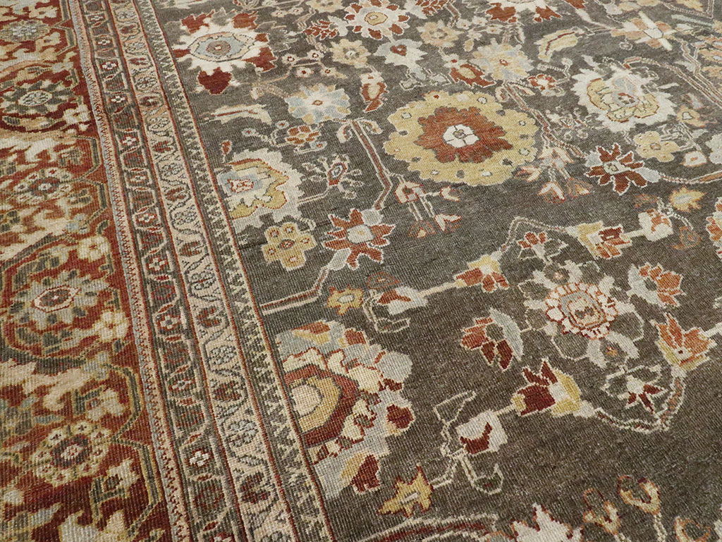 Antique Persian Mahal Large Oversize Carpet, No.26522 - Gss