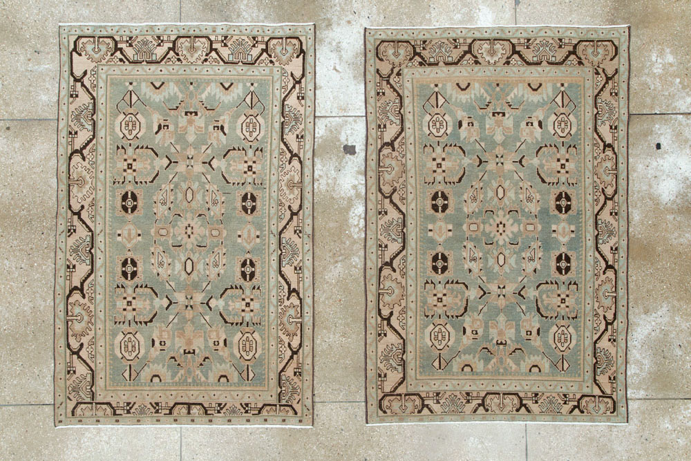 Vintage Persian Malayer Accent Rug (Pair: 1 of 2), No.26546 - Gss