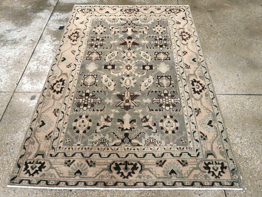 Vintage Persian Malayer Accent Rug, No.26557 - Gss