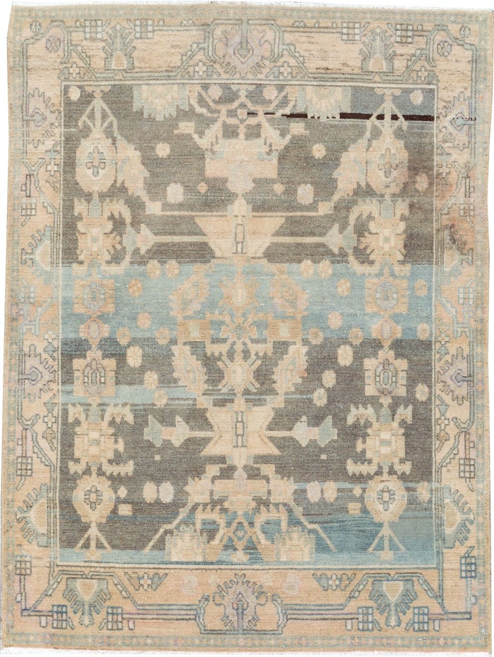 Vintage Persian Malayer Throw Rug, No.26568 - Gss