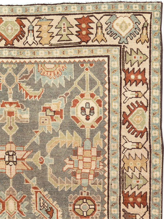 Vintage Persian Malayer Accent Rug, No.26570 - Gss