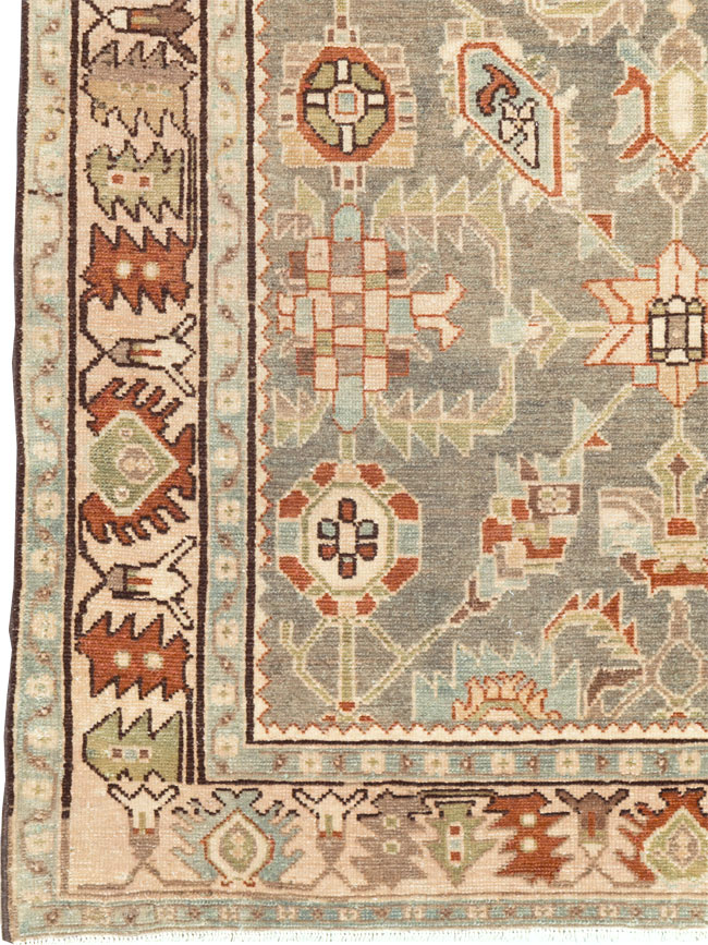 Vintage Persian Malayer Accent Rug, No.26570 - Gss