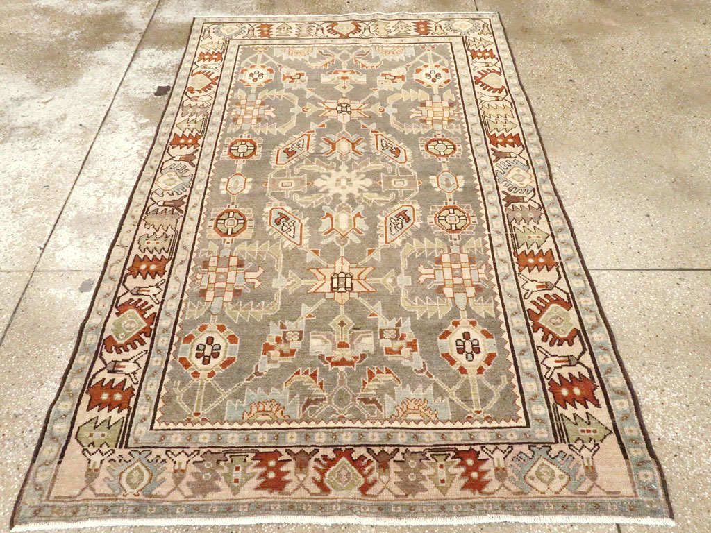 Vintage Persian Malayer Accent Rug, No.26570 - Gss