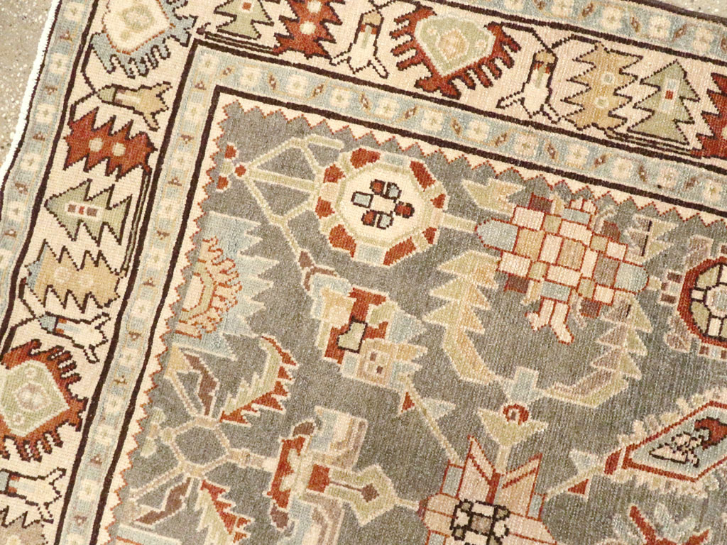 Vintage Persian Malayer Accent Rug, No.26570 - Gss