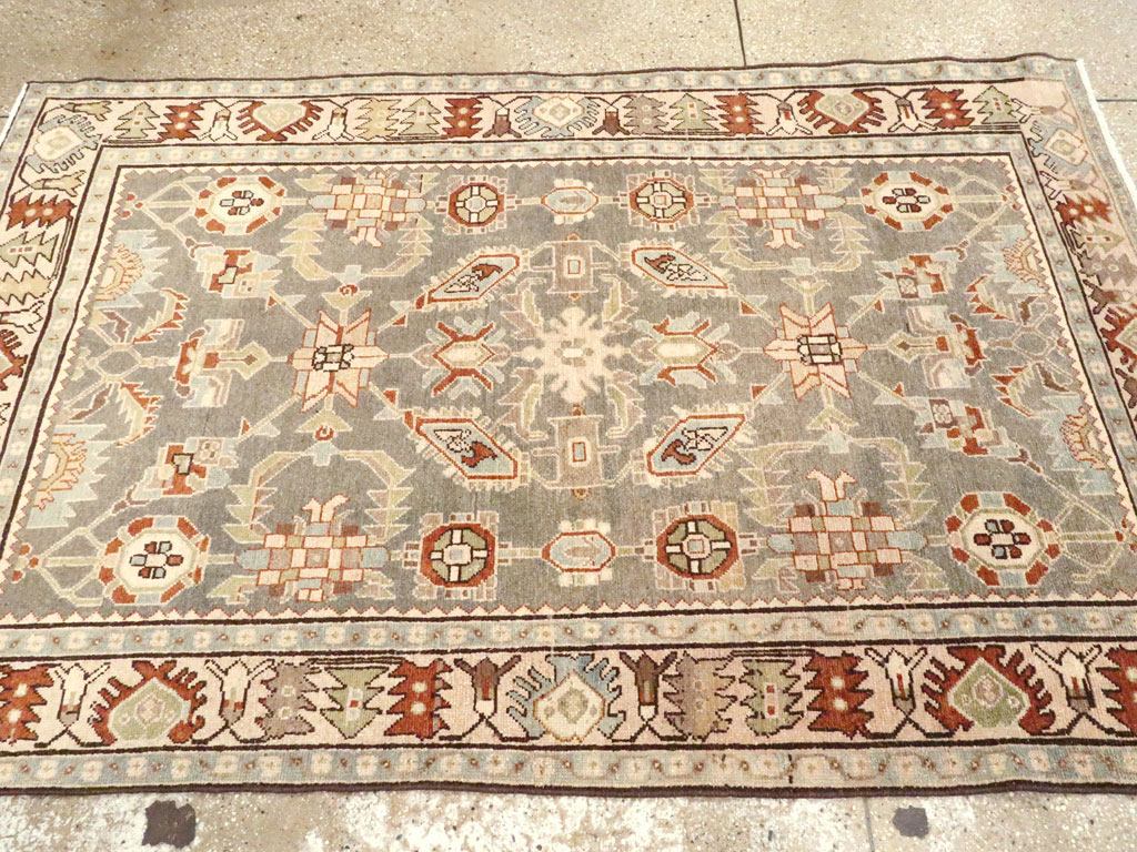 Vintage Persian Malayer Accent Rug, No.26570 - Gss
