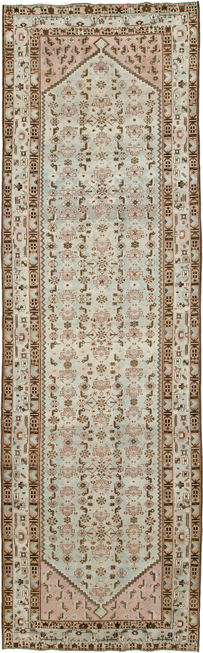 Vintage Persian Malayer Wide Gallery Runner, No.26573 - Gss