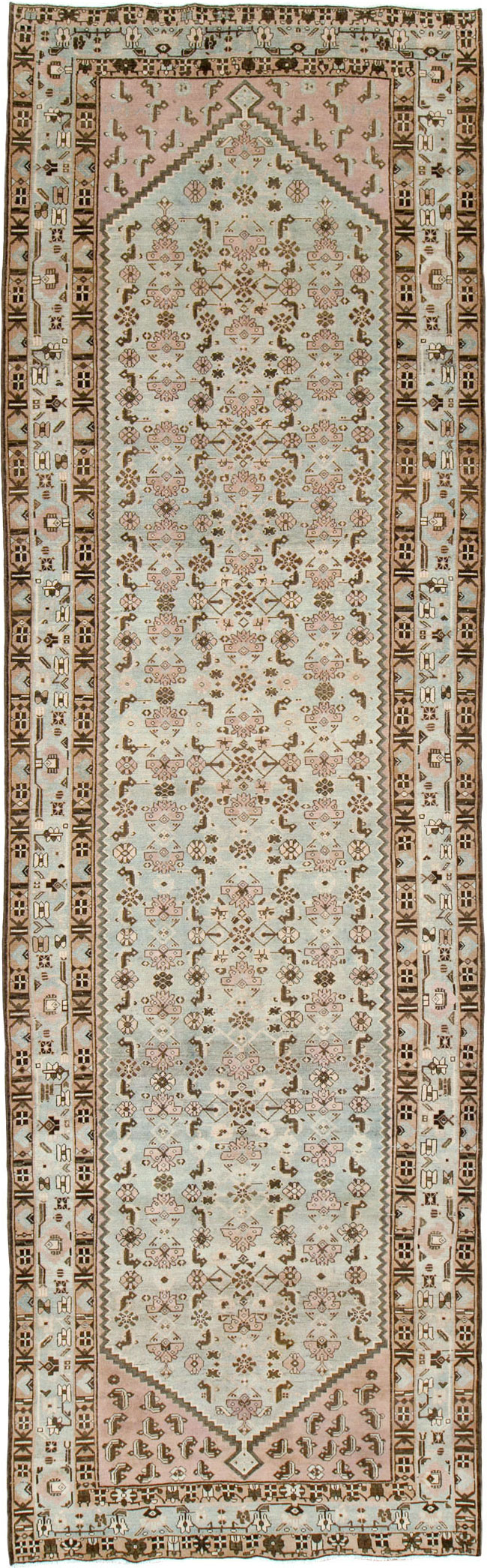Vintage Persian Malayer Wide Gallery Runner, No.26573 - Gss