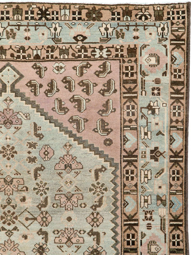 Vintage Persian Malayer Wide Gallery Runner, No.26573 - Gss