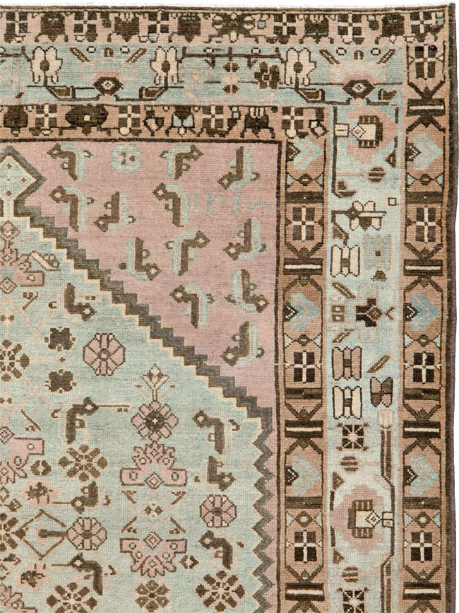 Vintage Persian Malayer Wide Gallery Runner, No.26573 - Gss