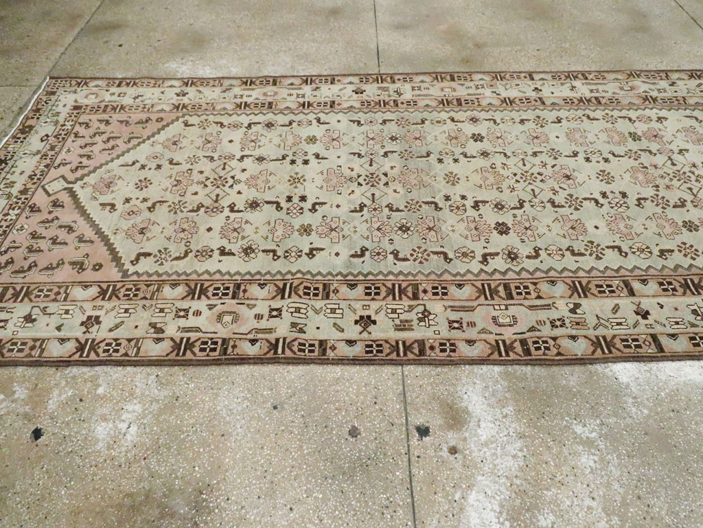 Vintage Persian Malayer Wide Gallery Runner, No.26573 - Gss