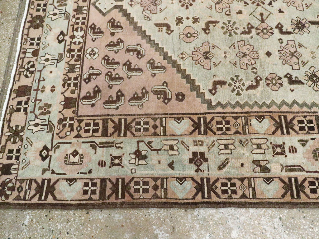 Vintage Persian Malayer Wide Gallery Runner, No.26573 - Gss