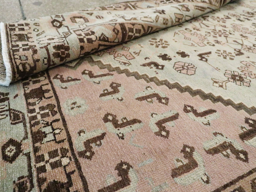 Vintage Persian Malayer Wide Gallery Runner, No.26573 - Gss