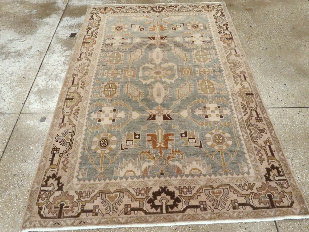 Vintage Persian Malayer Accent Rug, No.26578 - Gss