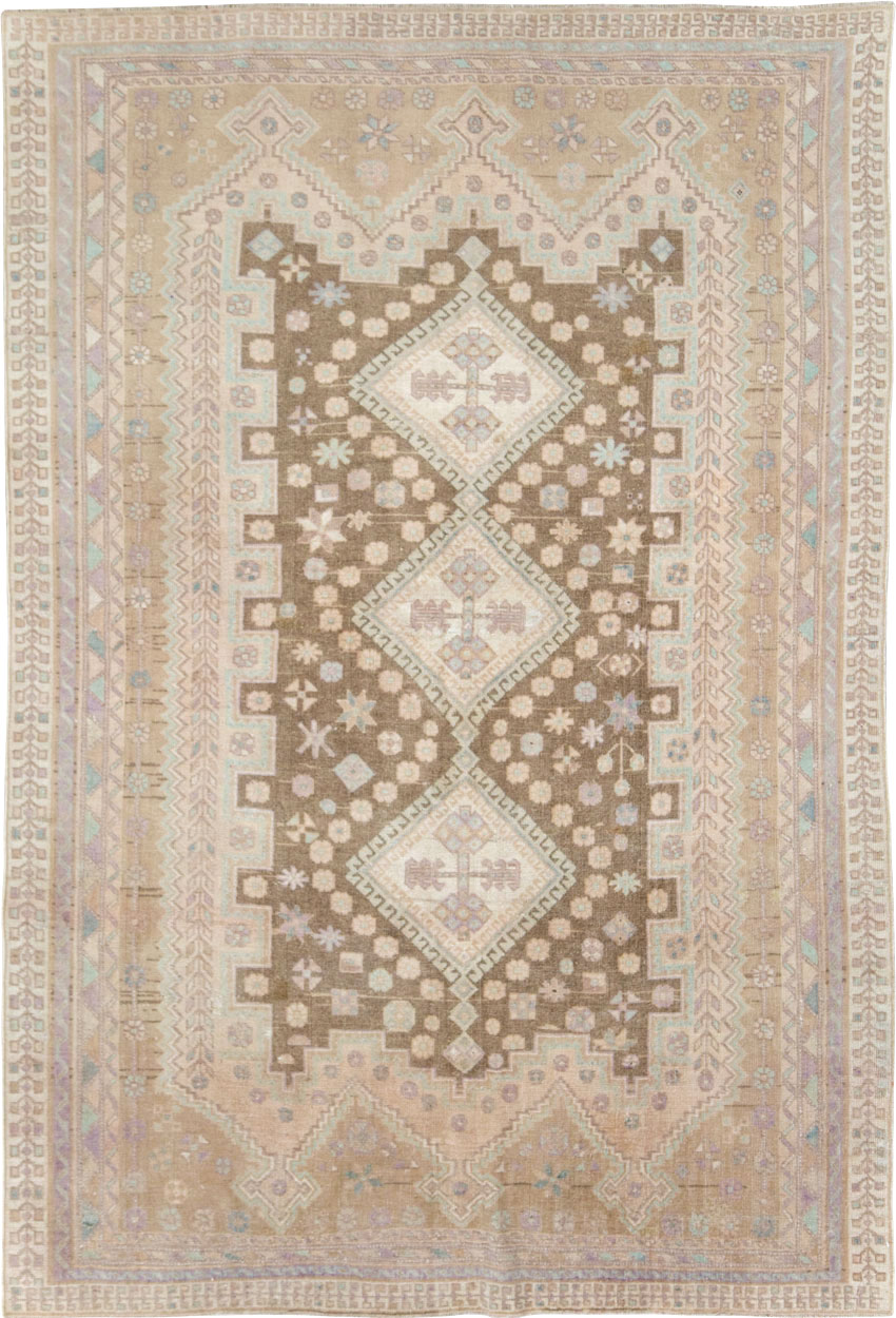 Vintage Persian Afshar Accent Rug, No.26599 - Gss