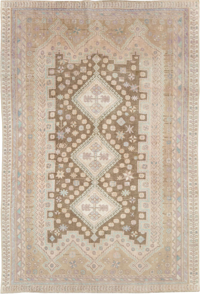 Vintage Persian Afshar Accent Rug, No.26599 - Gss