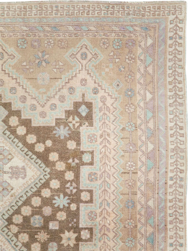 Vintage Persian Afshar Accent Rug, No.26599 - Gss