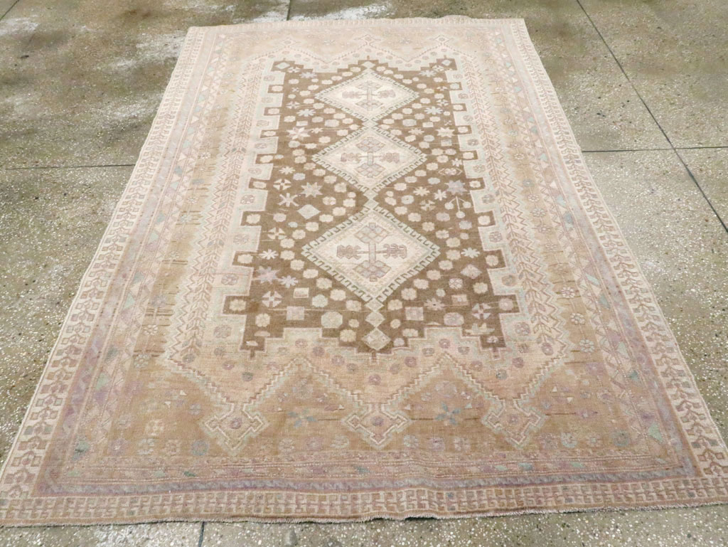 Vintage Persian Afshar Accent Rug, No.26599 - Gss