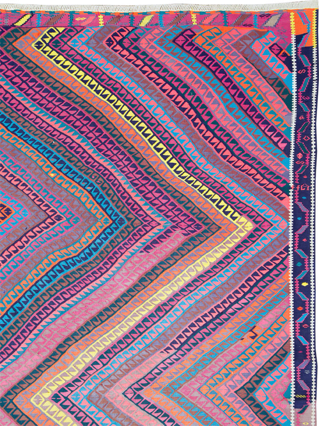 Vintage Turkish Flatweave Kilim , No.26608 - Gss