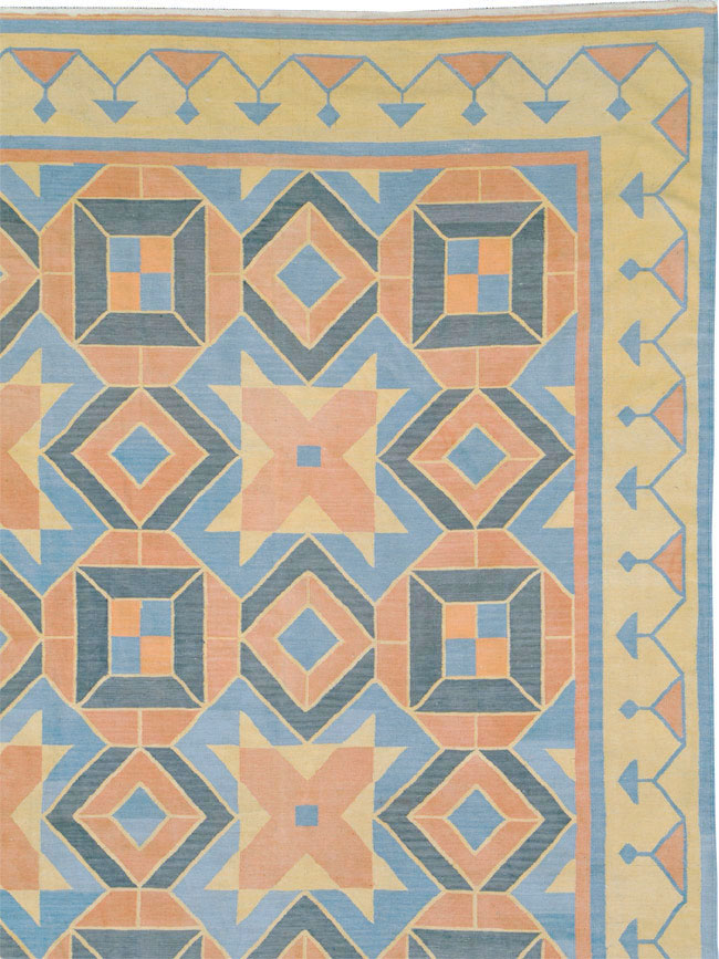 Vintage Indian Dhurrie Flatweave, No.26611 - Gss