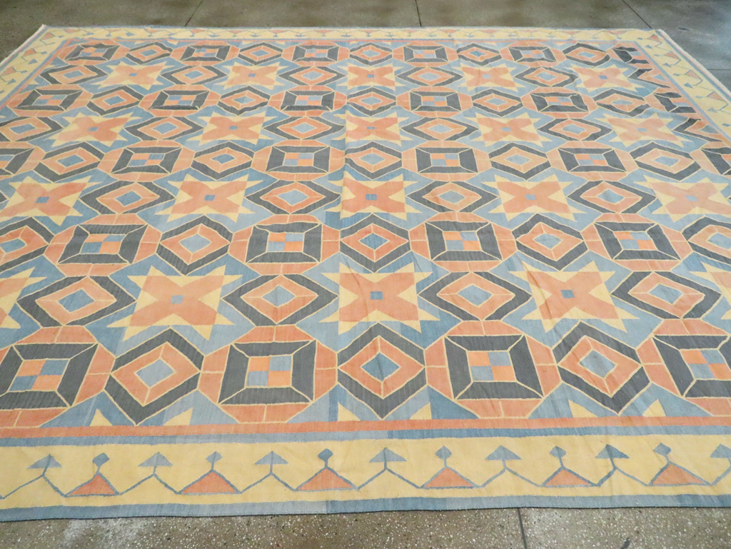 Vintage Indian Dhurrie Flatweave, No.26611 - Gss